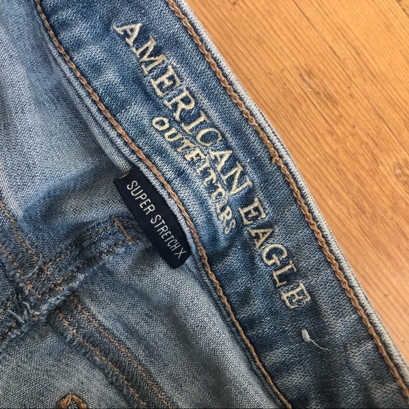 American Eagle Womens Jeans Sz 00 Hi-Rise Jegging Super Stretch X Distressed - Picture 2 of 10